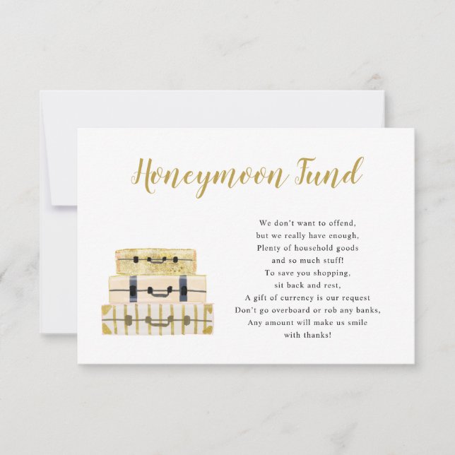 Luggage Stack Honeymoon Fund card (Front)