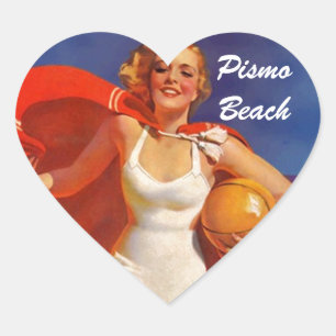 Luggage Stickers travel letters retro beach scene