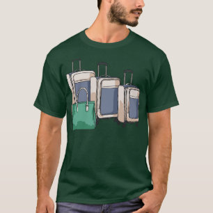 Luggage Suitcase Baggage Holiday Travel T-Shirt