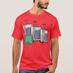 Luggage Suitcase Baggage Holiday Travel T-Shirt