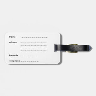 luggage tag. Bluebell wood road less traveled Tag