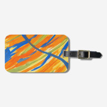 Luggage Tag-Bold colourful Abstract Art print 