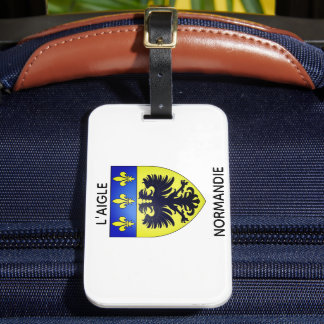 Luggage tag coat of arms of L'Aigle Normandy
