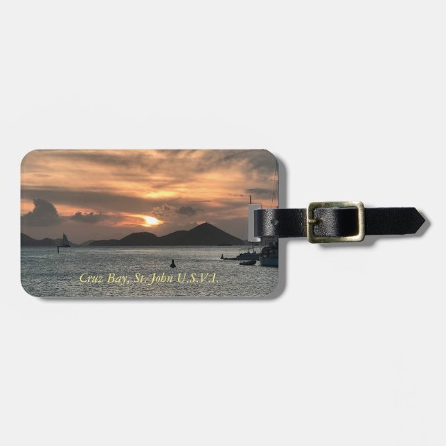 Luggage Tag Cruz Bay St. John, USVI (Front Horizontal)