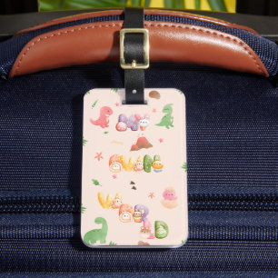 Luggage Tag Cute Dinosaur World