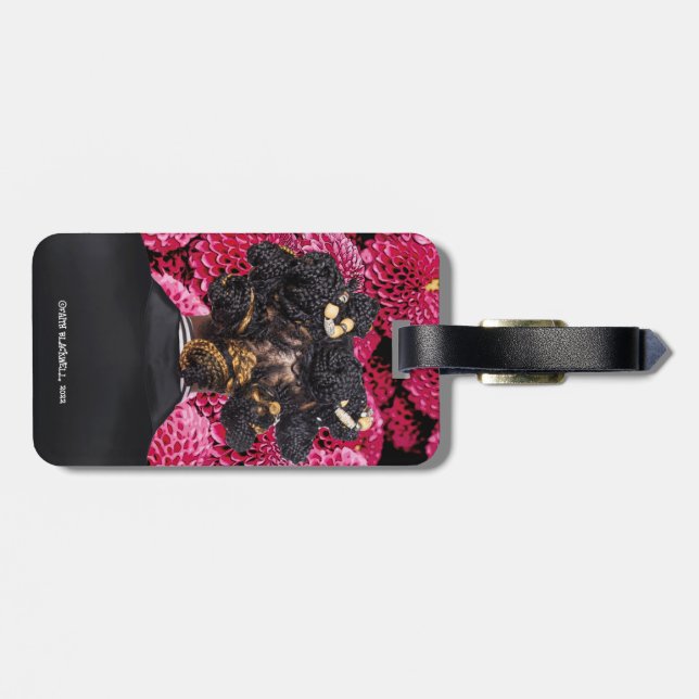 Luggage Tag-Dahlia & French Braids Luggage Tag (Back Horizontal)
