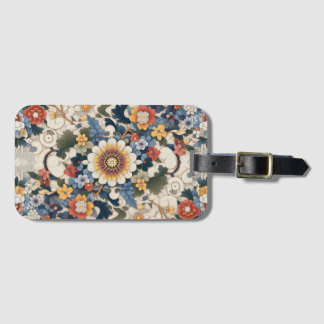 luggage tag featuring traditional Korean patterns