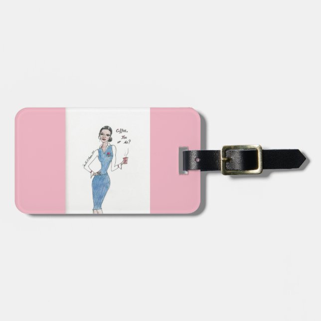 Luggage tag. Flight attendant themed Luggage Tag (Front Horizontal)