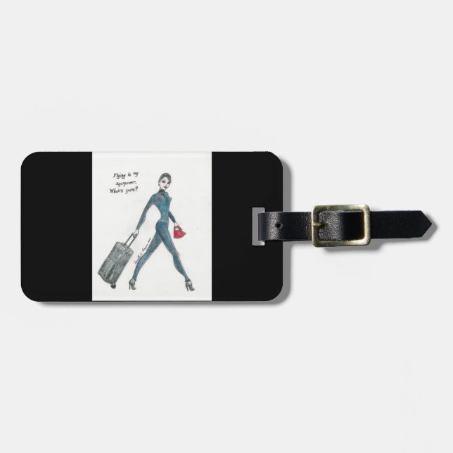 Luggage tag. Flight attendant themed Luggage Tag (Front Horizontal)