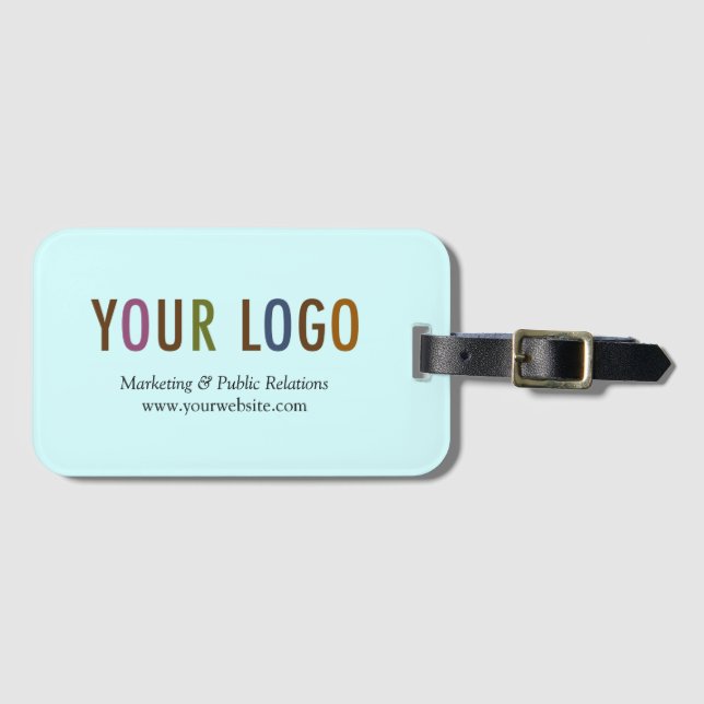 Luggage Tag for Business Card Custom Logo Branded (Front Horizontal)