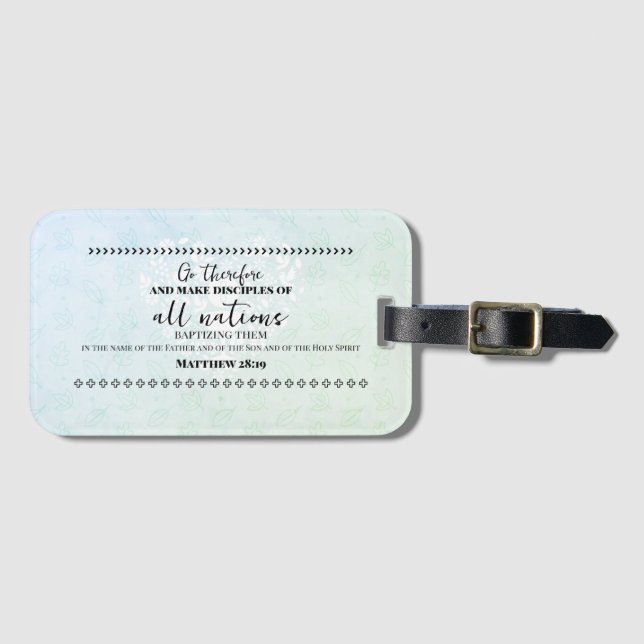 Luggage tag for missionary religious (Front Horizontal)
