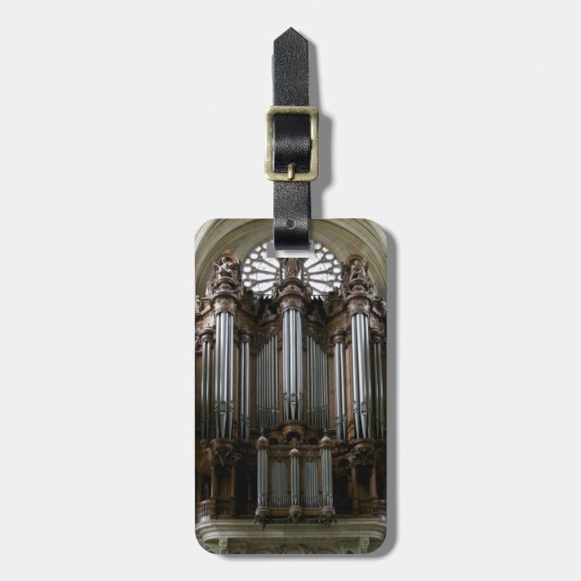 Luggage tag for organists - St Eustache (Front Vertical)