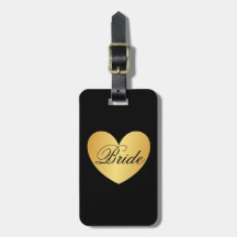 Luggage Tag | Golden Heart Bride