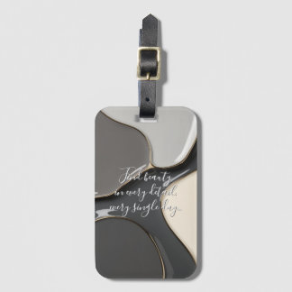 Luggage tag in stylish graphic