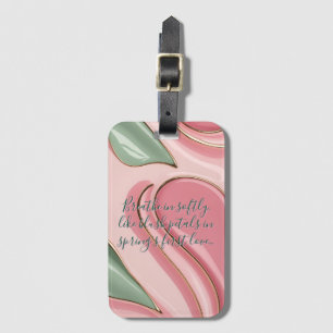 Luggage tag in stylish graphic