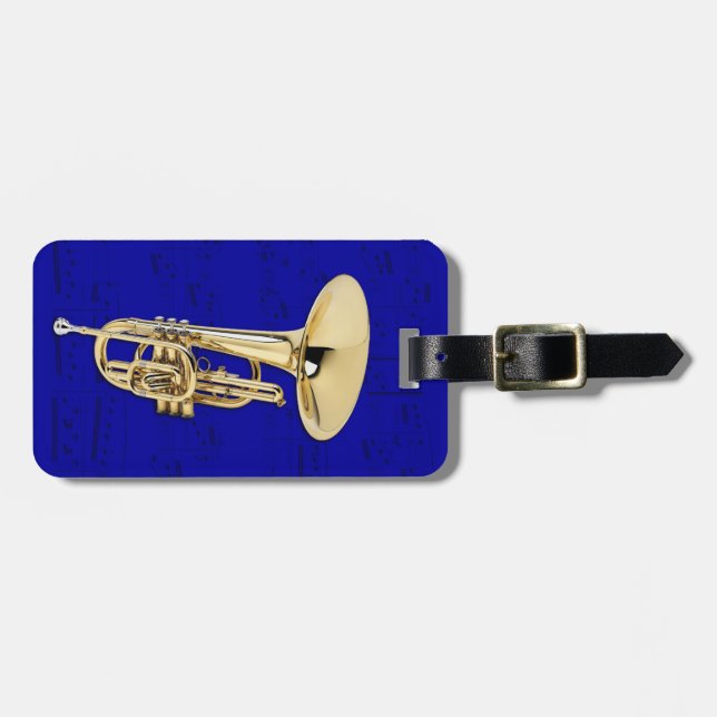 Luggage Tag - Mellophone - Choose colour (Front Horizontal)