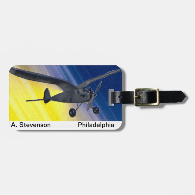 Luggage tag - model aeroplane (Front Horizontal)