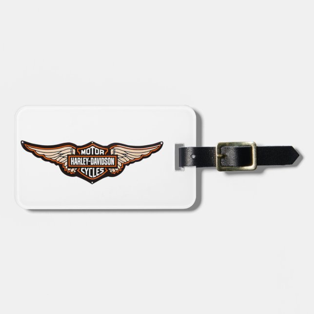 Luggage Tag - Motor Cycles Label (Front Horizontal)