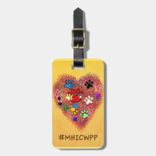 Luggage Tag- My Heart is Covered with Paw Prints Tag