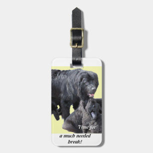 Luggage Tag Newfoundland pups