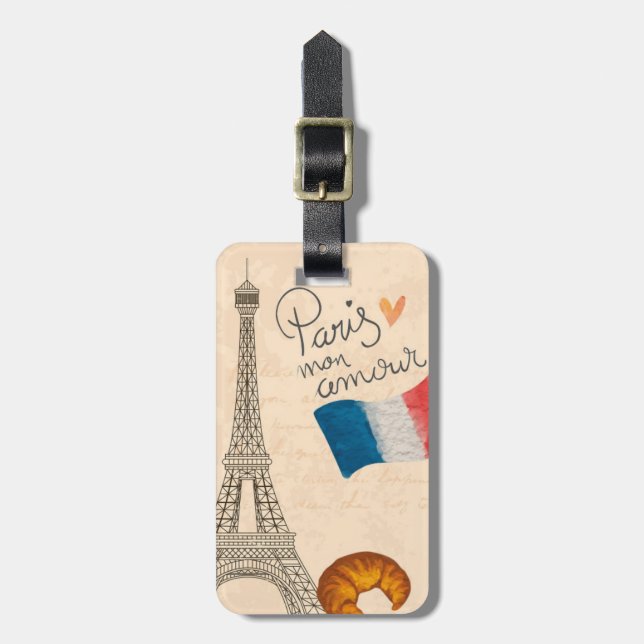 Luggage Tag_ParisPost Tag (Front Vertical)