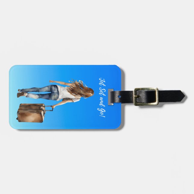 Luggage Tag, Personalised, Girls Trip Gifts Luggage Tag (Front Horizontal)