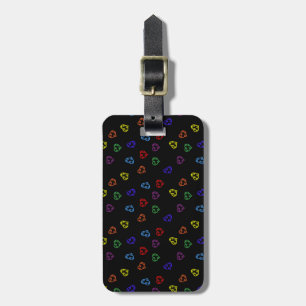 Luggage Tag/Rainbow Hearts Tag