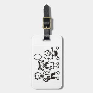 Luggage Tag/Stick Figure Family Tag