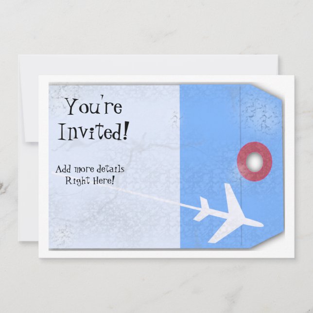 Luggage Tag Style Invitation (Front)
