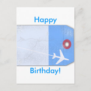 Luggage Tag Style Postcard