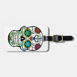 Luggage Tag Sugar Skull