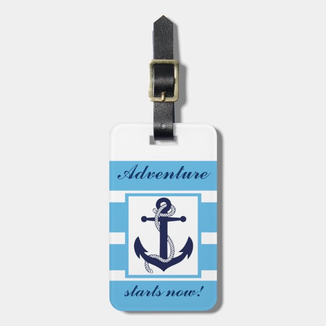 Luggage Tag - The Adventure Starts Now! (Front Vertical)