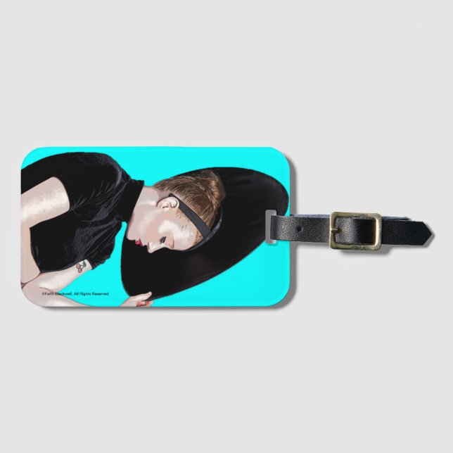 Luggage Tag. Tiffany Cherry Pie. Luggage Tag (Front Horizontal)