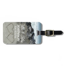 Luggage Tag - Two Hearts In The Sand