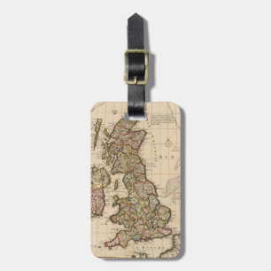 Luggage Tag - Vintage Map of the UK
