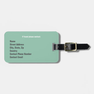 Luggage Tag w/ leather strap
