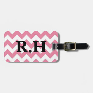 Luggage Tag w/ leather strap and your initials