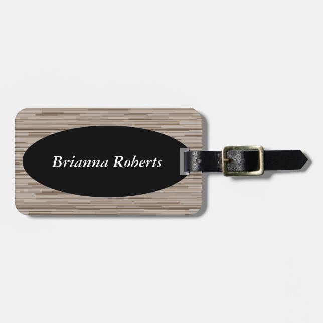 Luggage Tag w/ leather strap - Any Colour Gradient (Front Horizontal)