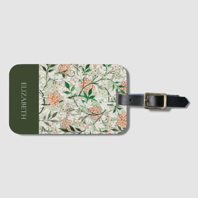 LUGGAGE TAG : WILLIAM MORRIS : JASMINE (Front Horizontal)