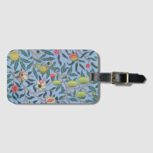 LUGGAGE TAG : WILLIAM MORRIS : POMEGRANATE