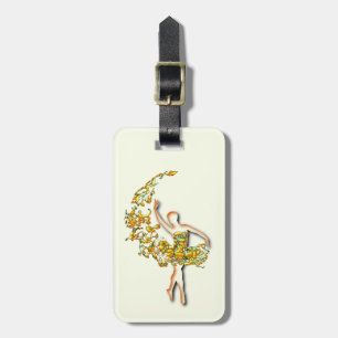 Luggage Tag with Ballet Dancer Girl - Ballerina