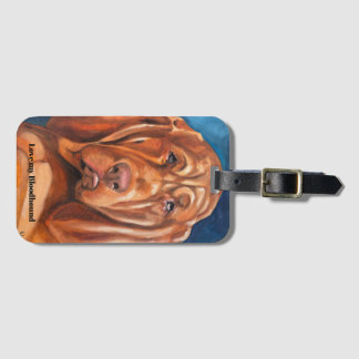 Luggage tag with bloodhound