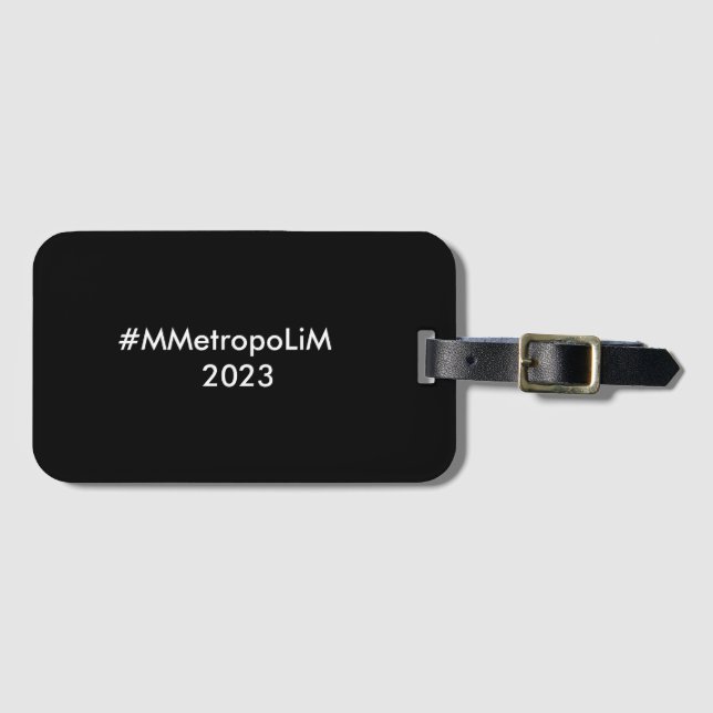 Luggage Tag with Business Slot/ mmetropolim design (Front Horizontal)