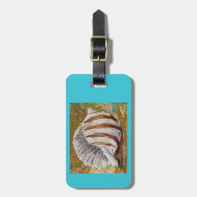 Luggage tag with conch shell (Front Vertical)