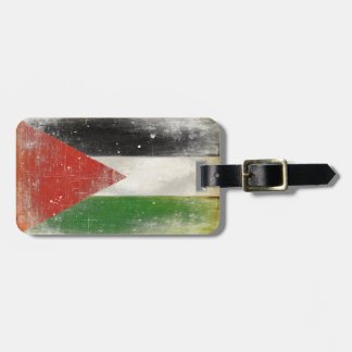 Luggage Tag with Distressed Flag from Palestine