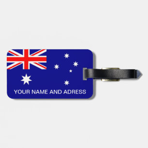Luggage Tag with Flag of Australia