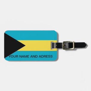 Luggage Tag with Flag of Bahamas