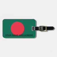 Luggage Tag with Flag of Bangladesh