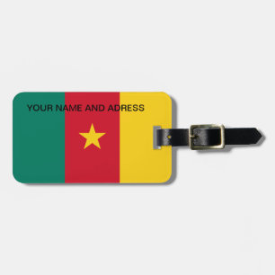 Luggage Tag with Flag of Cameroon