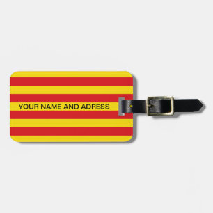 Luggage Tag with Flag of Catalonia